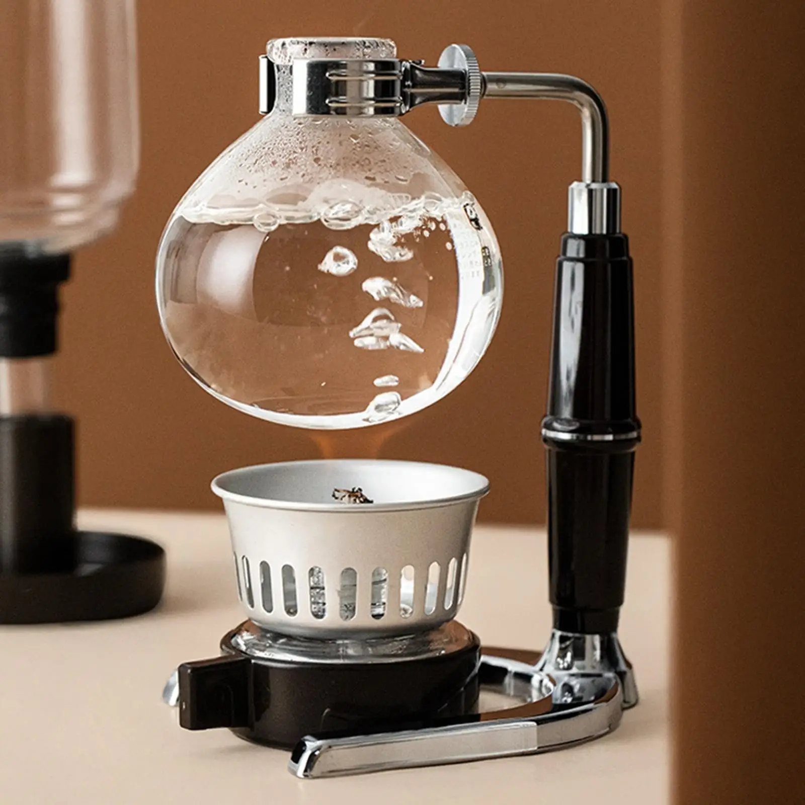 Glass Type Siphon Coffee Maker 3/5 Cups Vacuum Coffeemaker for Coffee Shop Office