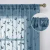 Embroidered Curtains with Transparent and Simple Embroidery for Bedroom and Living Room Decoration Curtains 4