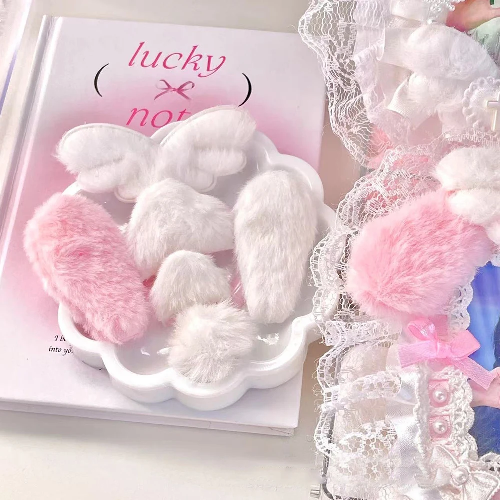DIY Plush Ear Handmade Photocard Holder Decor Card Cover Decorative Materials Plush Cute Cartoon Photo Album Decoration