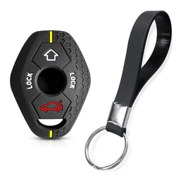 Premium Silicone Remote Key Case - Protective Car Key Cover Accessory (YELLOW long)