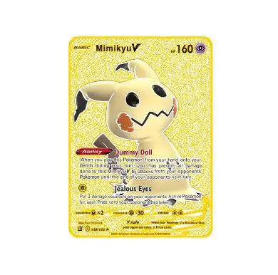 Mimikyu V Gold Metal Pokemon Card