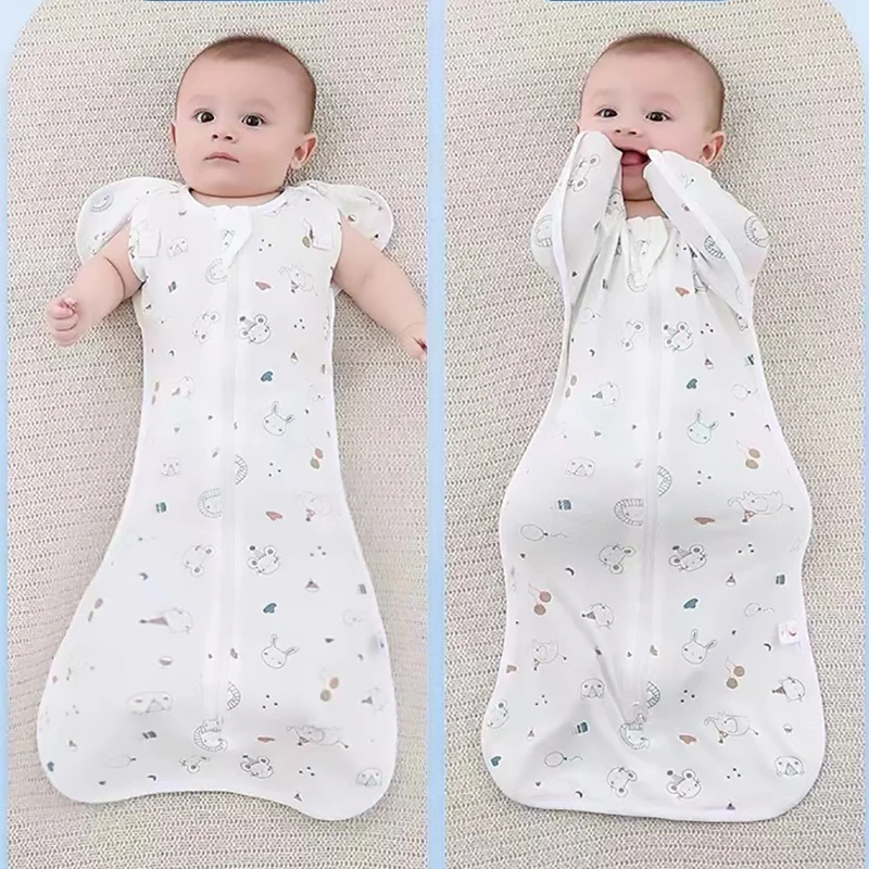 Set di coperte per neonati stampate per neonati, ragazzi e ragazze, set di fasce avvolgenti in mussola per dormire 