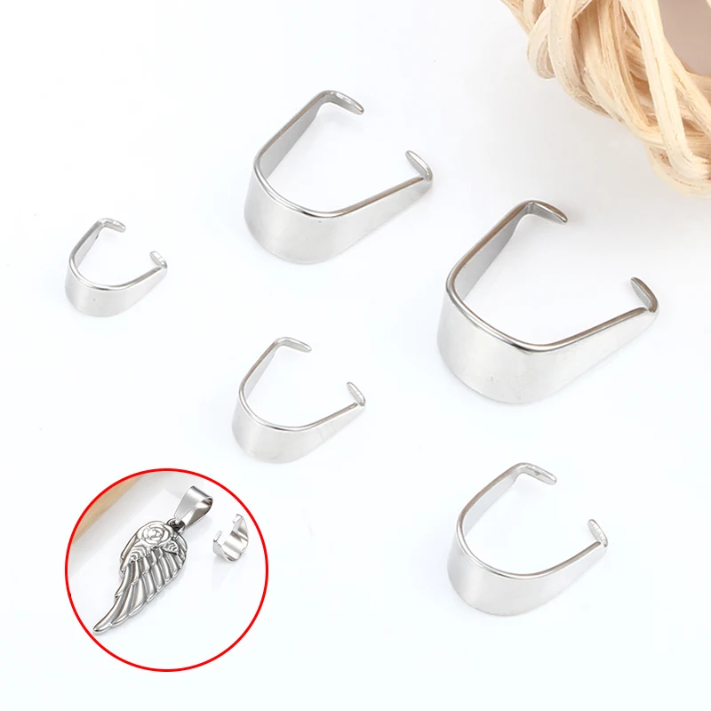 

Stainless Steel Melon Seed Buckle Pinch Bails DIY Necklace Bracelet Pendant Connetor Fashion Style Jewelry Acceessorie Findings