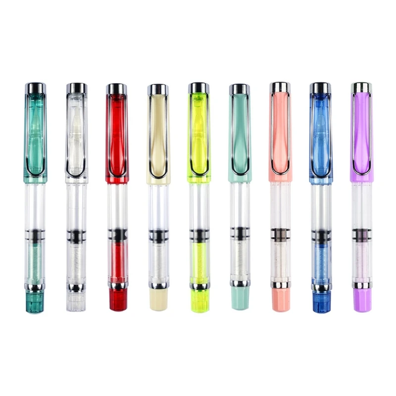 

Fountain Pen-like Brush Piston Filling Pen 9 Colors Optional Student Adult Gift Supplies