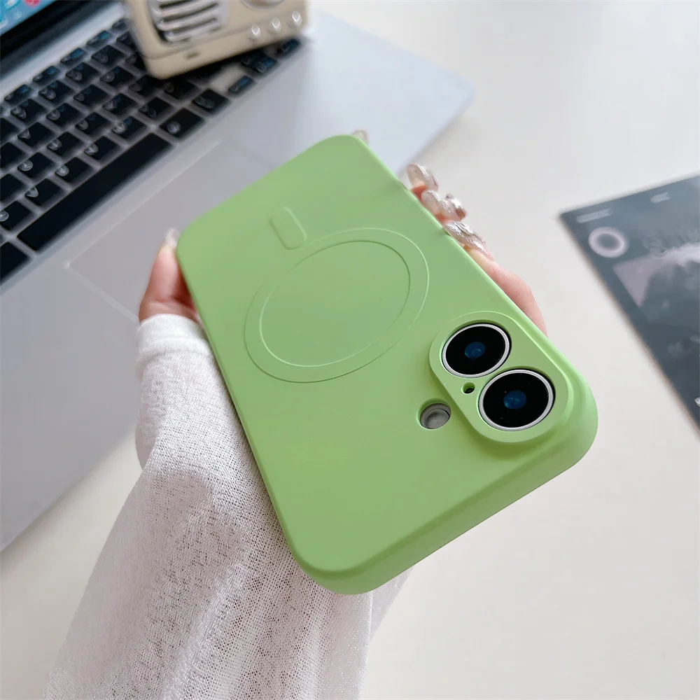 Magnetic Soft Shockproof Ultra Slim Liquid Silicone Phone Case