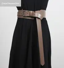 

Long Belt Fashion Black Wide Belt 2022 Fashion Women Waitband For Dress Shirts Blazer Leather Corset Cinturones Para Mujer