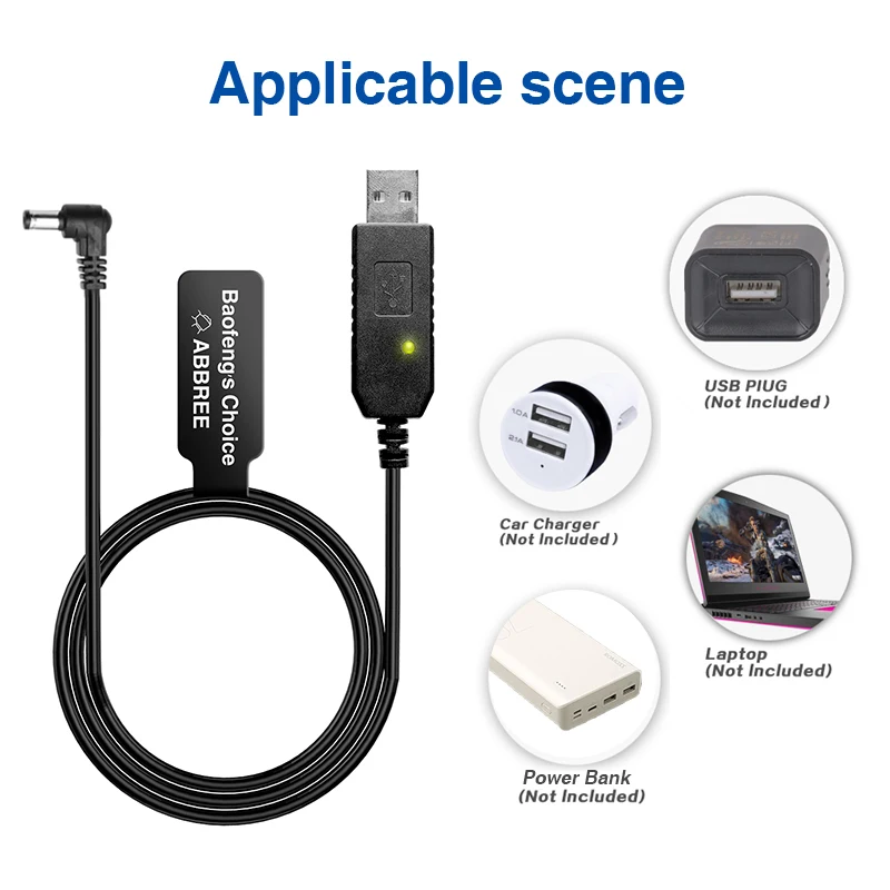 Baofeng UV5R USB Battery Charger for Walkie Talkies