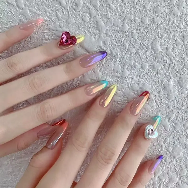 Nail Powder 6 pcs Aurora Metallic Mirror Effect Holographic Chameleon Pigment Nail Gel Oil Paint Dreamy Mermaid