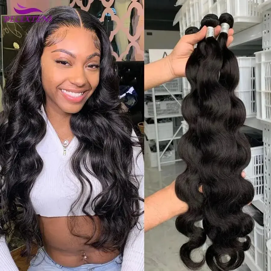 Perruque Cheveux Humains Indiens Body Wave - 22 Pouces (55,88 Cm) - Naturel Et Ondulé - Neuf