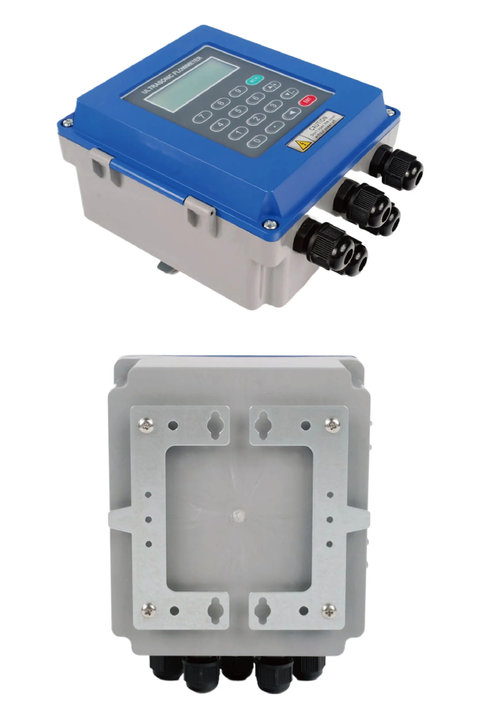 TUF Ultrasonic Flow Meter Wall Mounted Fixed Type Digital Liquid Flow Sensor Inl
