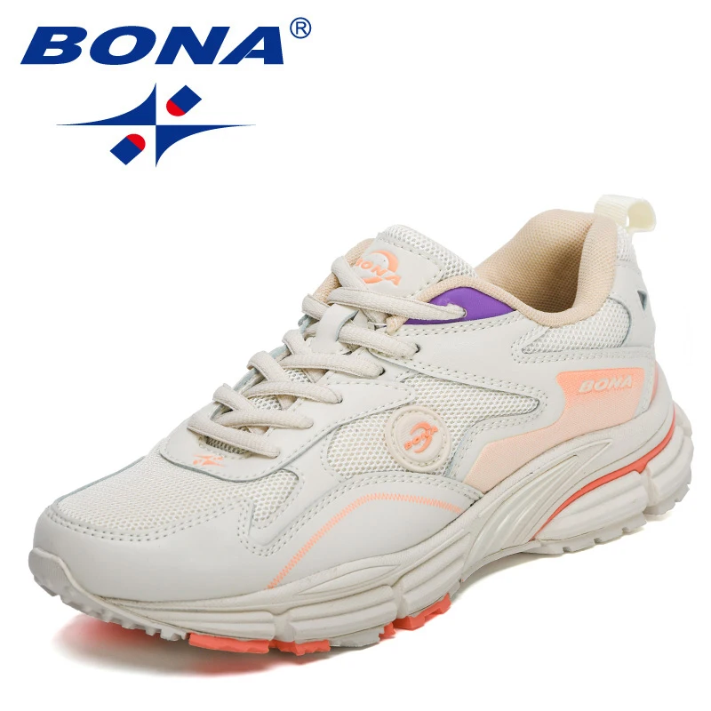 BONA Running Shoes Lightweight Breathable Sneakers Women Jogging Walking Athletic Training Footwear Feminimo