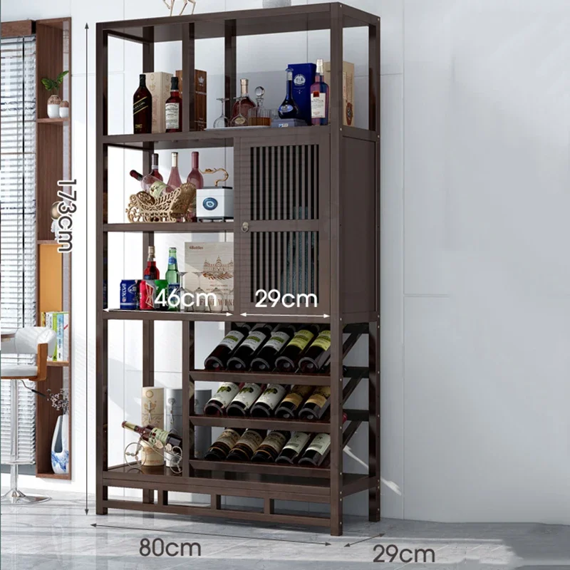 Glass Showcase Wine Cabinets Rack Liquor Storage Counter Wine Cabinet Shelf Cellar Vitrinas De Vidrio Liquor House Furniture