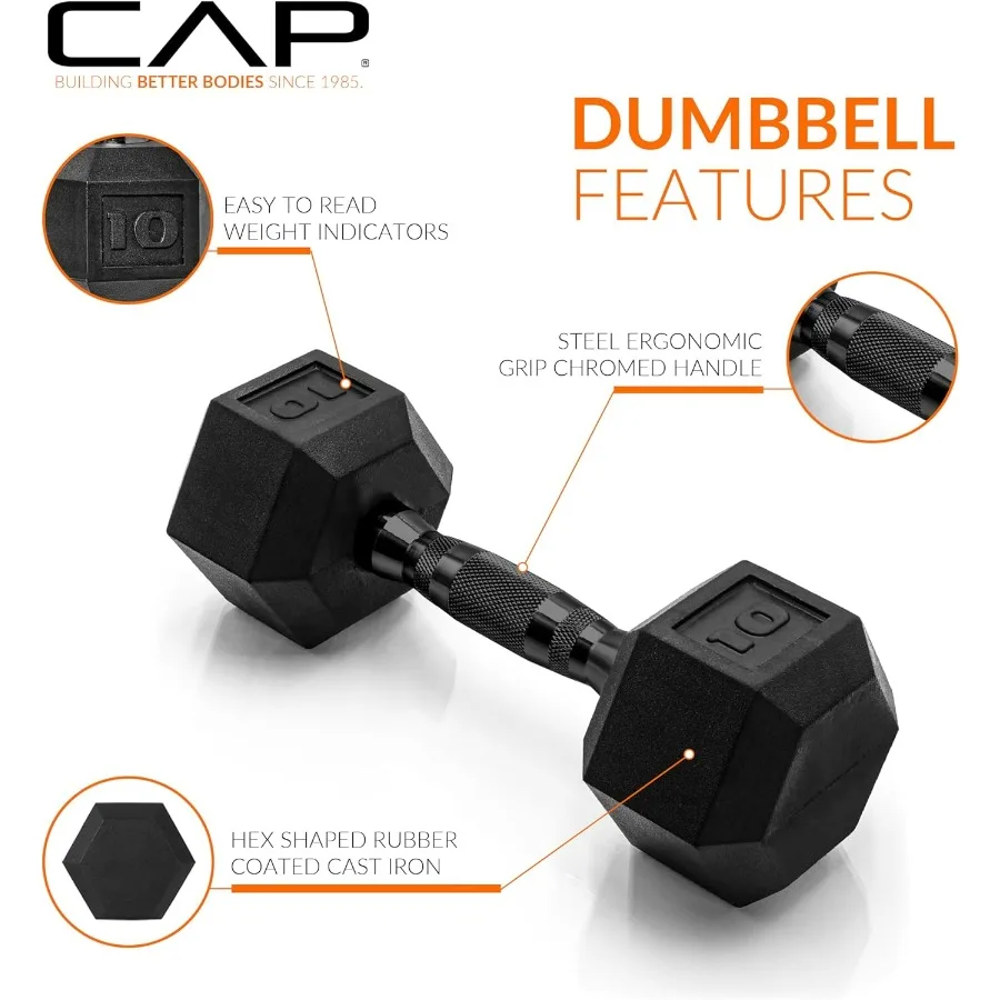 50 lbs Coated Dumbbell Set |10LBx2, 15lbx2 Set