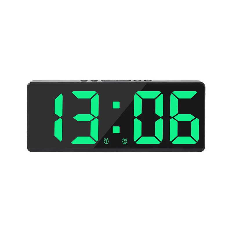 Criativo Número LED Despertador, Cor Nightlight, Calendário de temperatura, Grande Retroiluminação Eletrônica, Home Decor