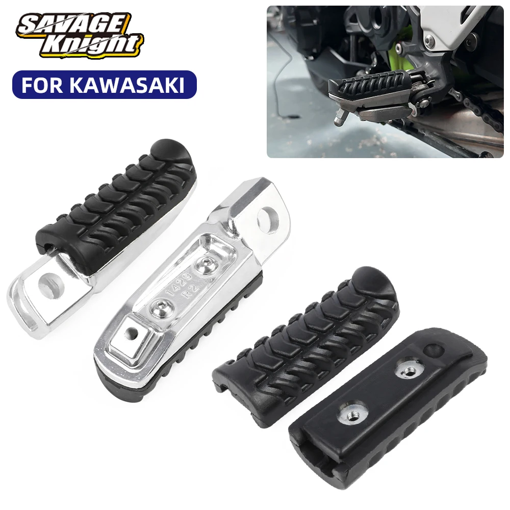 Motorcycle Rider Footpeg Front Footrest Foot Peg Pedal 2025 Z650 Z900 For Kawasaki Ninja 650 EX650 H2 ZX1002 Versys-X 300 250