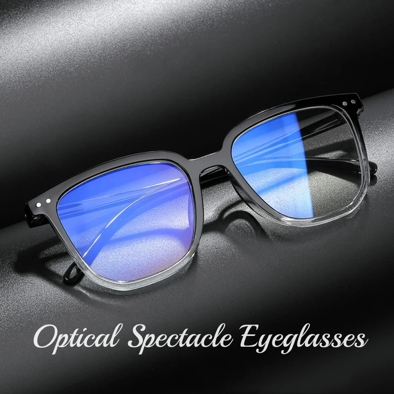 

Ultralight Blue Light Blocking Glasses Unisex Big Square Clear Computer Eyewear Women's Anti-glare Optical Spectacle Eyeglasses
