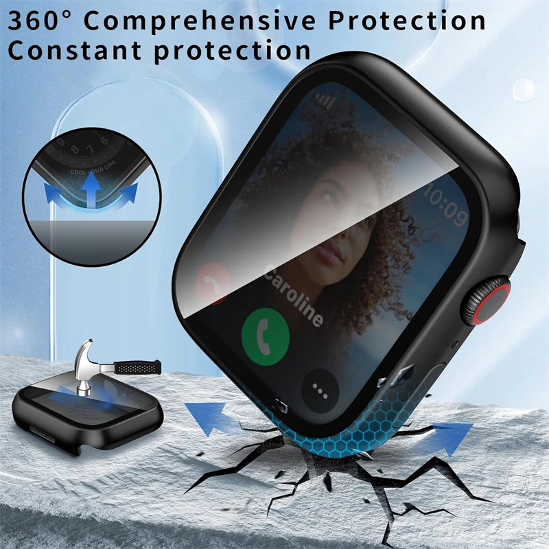 Enhanced Privacy Anti-Spy Hard Bumper Case for Apple Watch - Full Cover Protection
