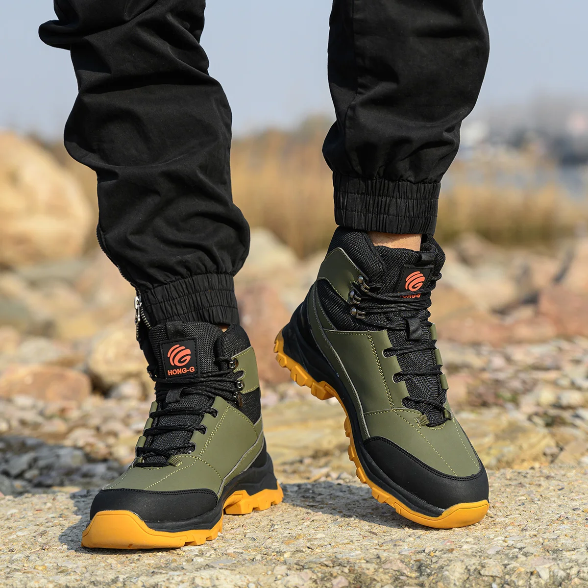 Rotary Buckle Men Work Boots 5