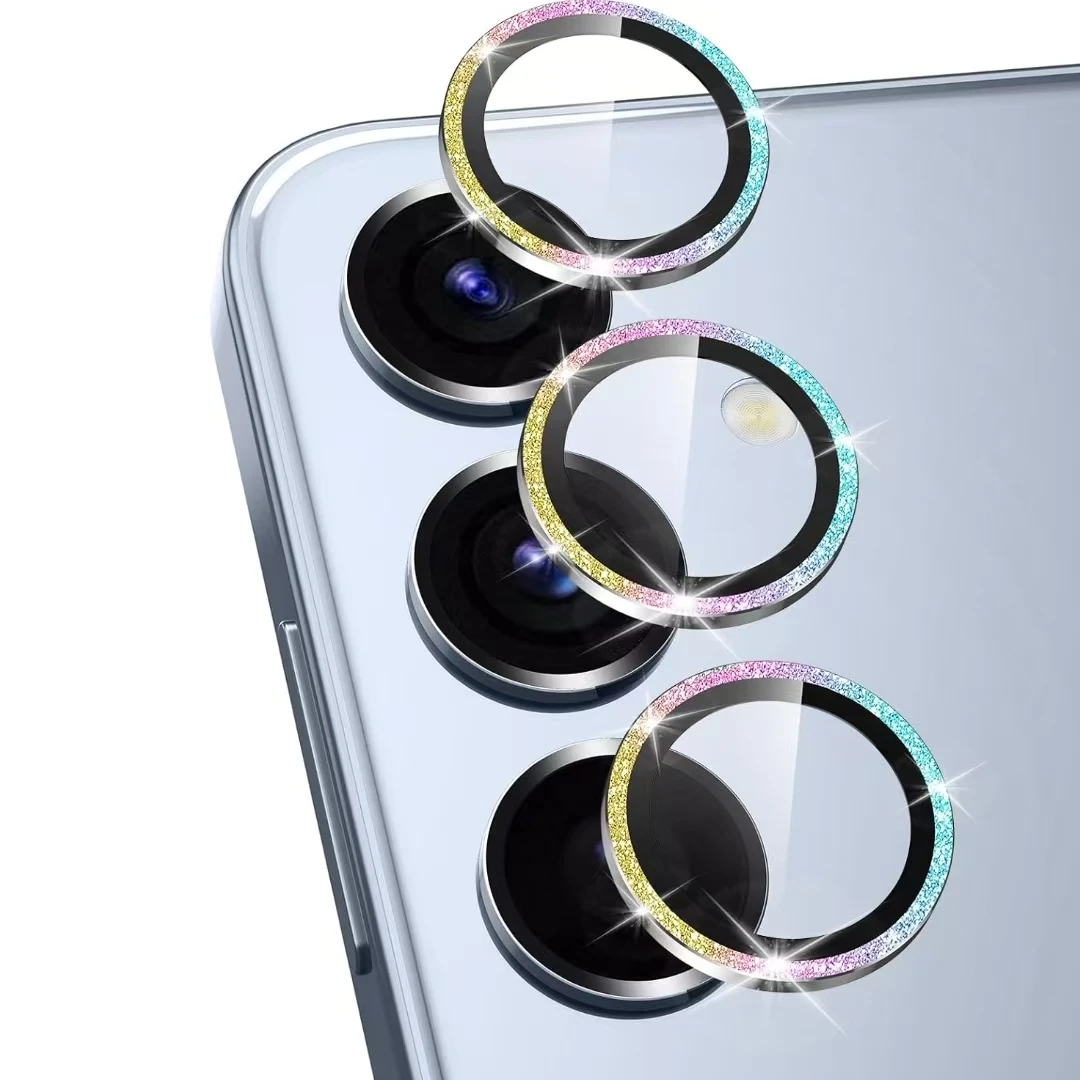 3-Piece Glitter Camera Lens Tempered Glass Protector