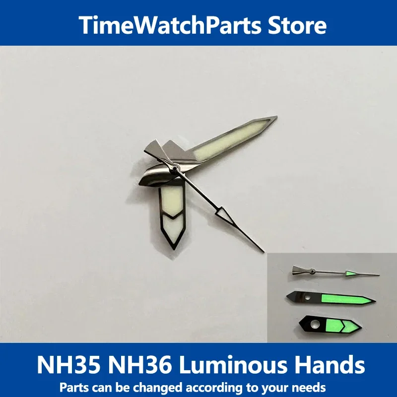 

Dive Seiko Watch Hands Green Luminous Hands for NH35 NH36 4R 7S Movement Silver Watch Pointers Needles Watchmaker Replace Parts