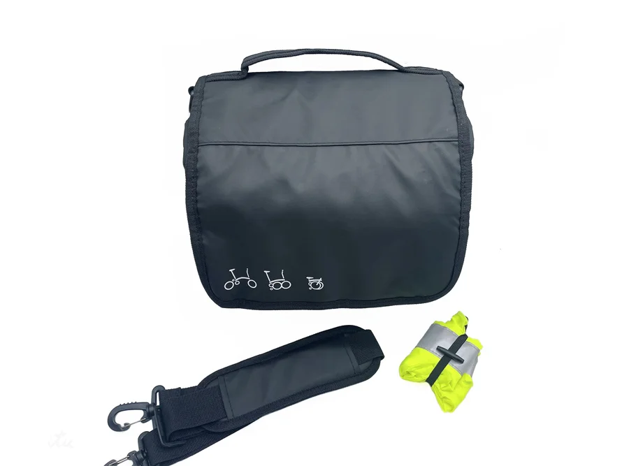 BROMPTON用　カメラバッグ　防水　キャリアフレーム　レインカバー付き Amazon | Brompton Borough 防水バッグ Lサイズ – 28L フロント