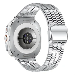 Premium Stainless Steel Metal Watch Band Strap Bracelet - Galaxy Ultra Band (Silver)