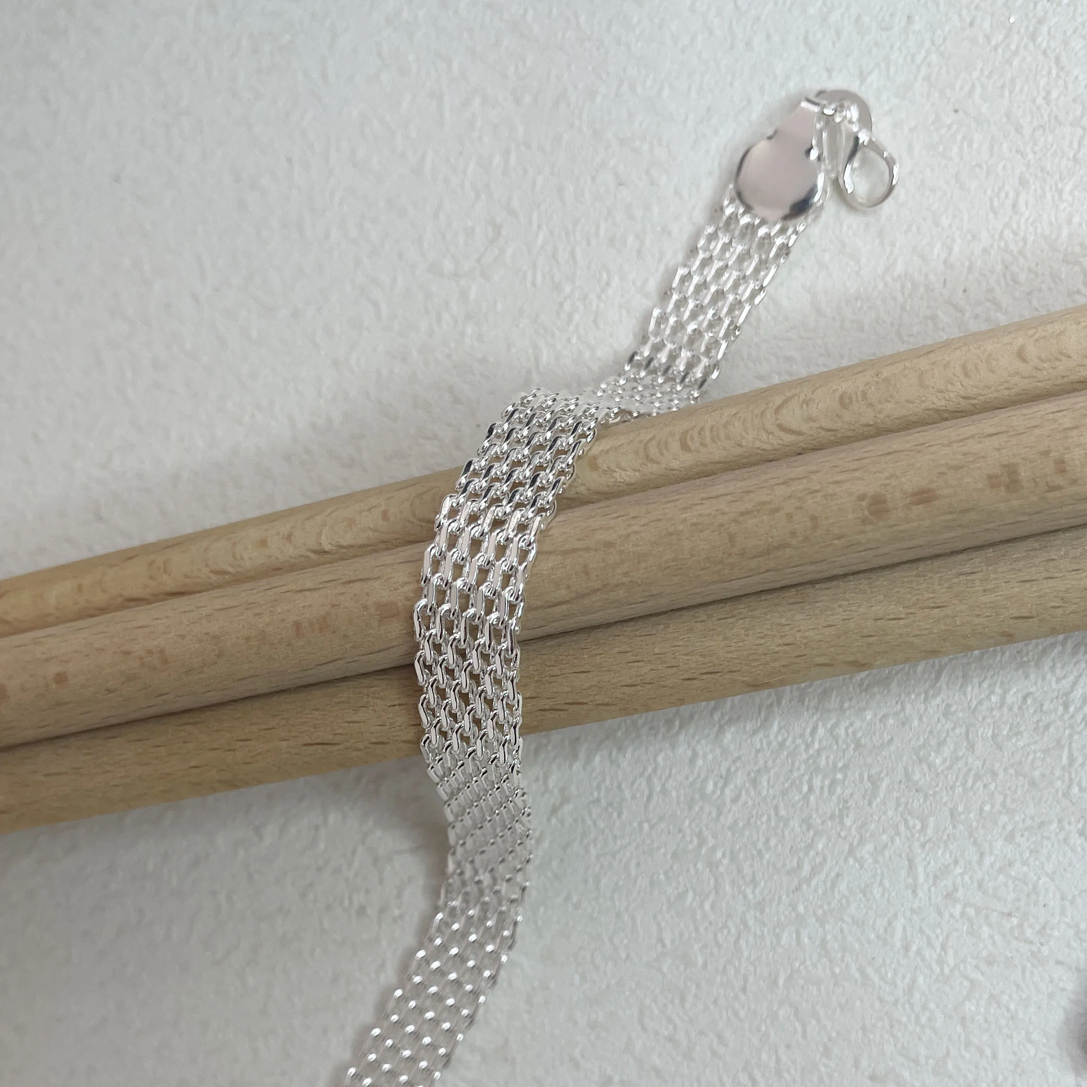 سوار معدني من الفضة الإسترليني عيار 925 صلب 100% ل...