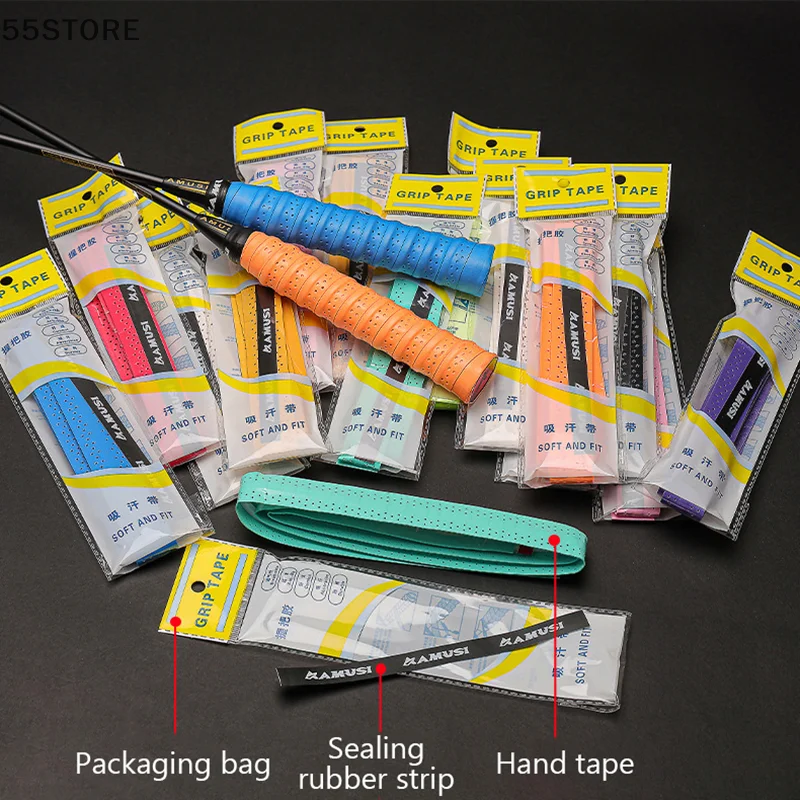 Badminton Sweatband Keel Hand Rubber Thickened Non slip Laminated Perforated