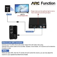 HDMI-Compatible 2.0 Audio Extractor 4K 60Hz Support 5.1Ch Audio ARC Switch Selector with SPDIF R/L 3.5mm Jack for PS5 TV Laptop - Image 5