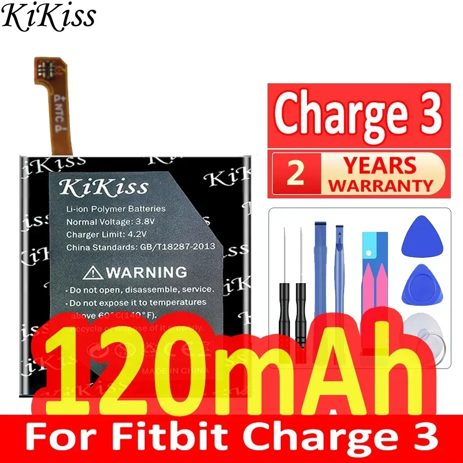 Kikiss Batteria Per Mp3 Bluetooth Interphone 401415/401515 Per Fitbit Charge 2 3 Hr Charge2 Charge3 Muslimbatteria