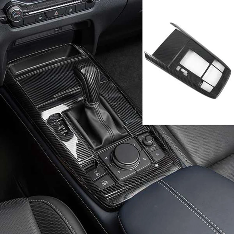 2Pcs Car Carbon Fiber Center Console Gear Shift Panel Water Cup Holder 2pcs-car-carbon-fiber-center-console-gear-shift-panel-water-cup-holder