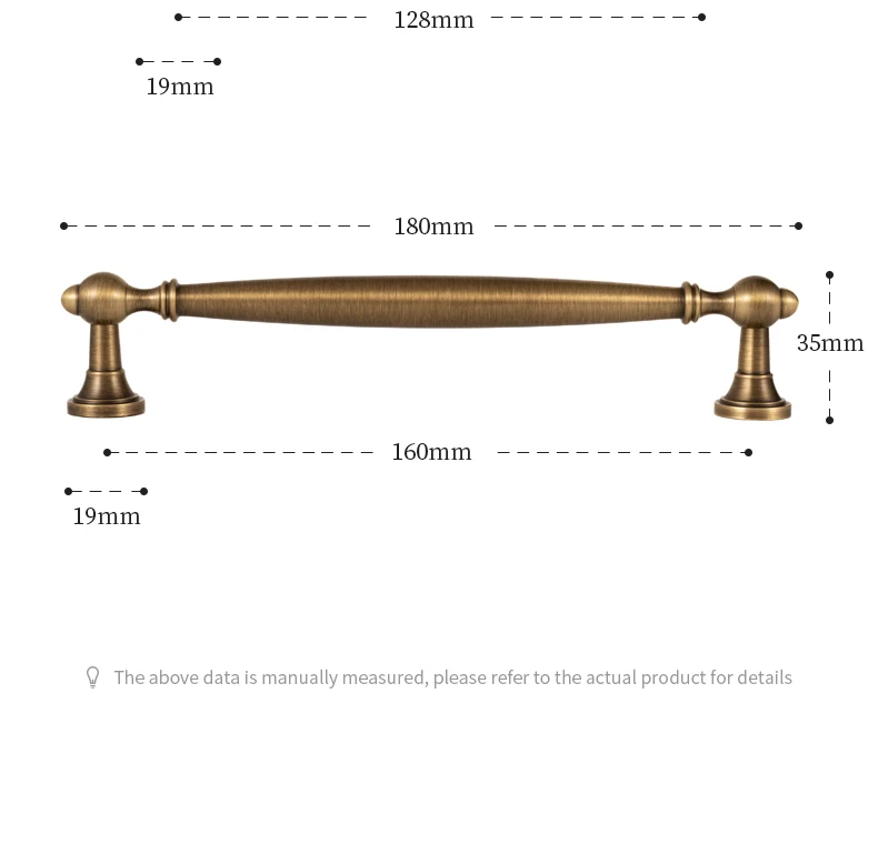 wardrobe drawer pull antique brass solid metal