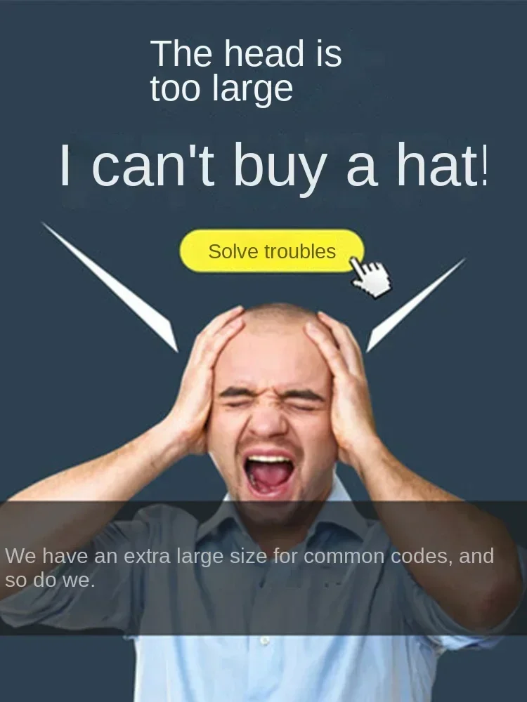 Big Head Plus Size XXL Baseball Cap Men Women Oversize High Crown Adjustable Fashion Trucker 56-60cm 61-65cm Hats 3