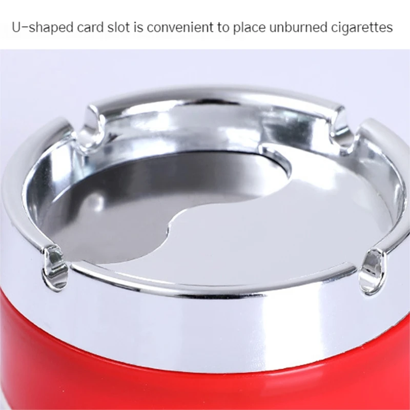 Stainless Steel Round Windproof Ashtray with Rotating Lid Smoking Accessory, Silicone Ashtray, Air Purifier Ashtray, Wood Ashtray, Cigarettes Ashtray, Portable Ashtray, Metal Ashtray, Ceramic Ashtray