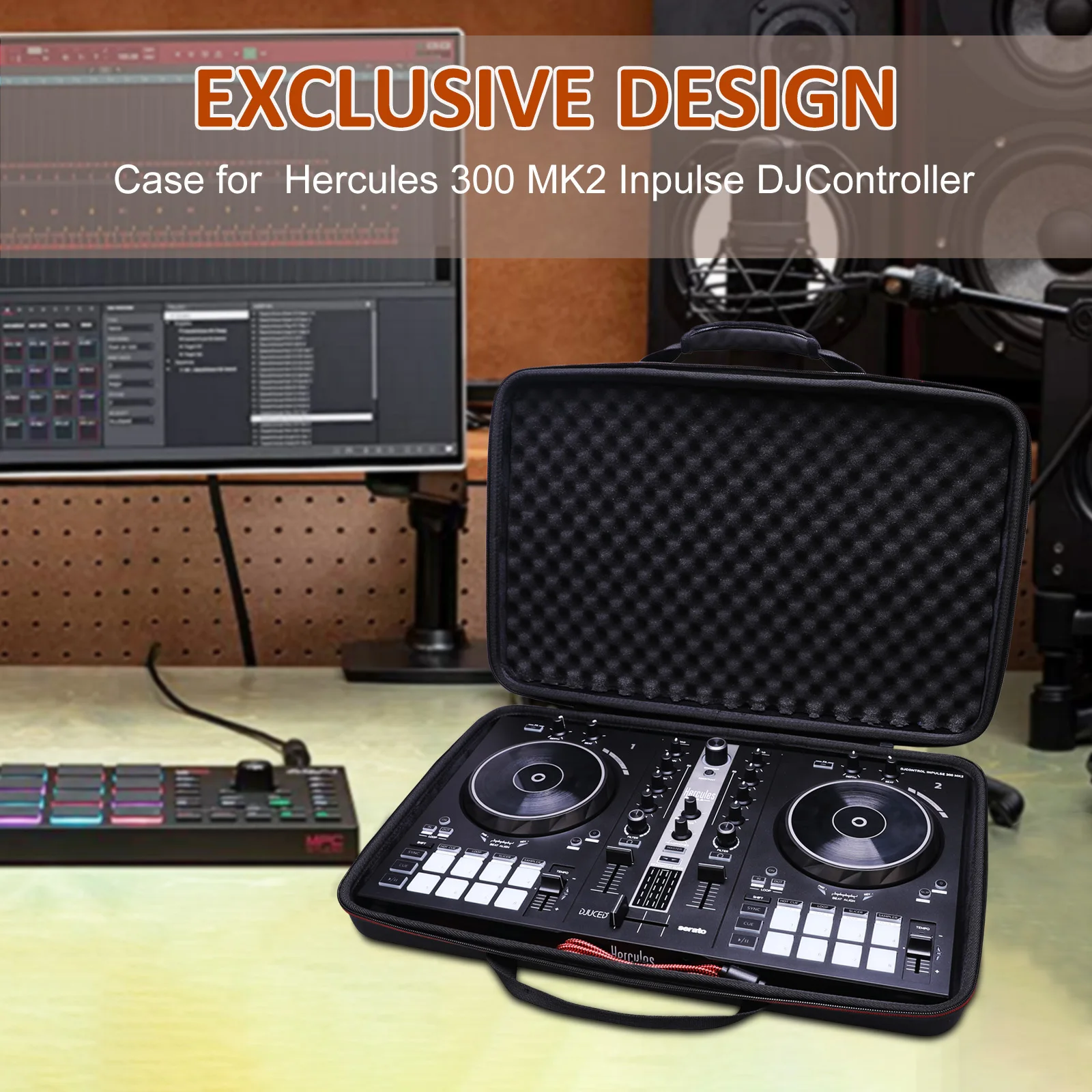 EVA Hard Case Protective Carrying Bag for Hercules DJControl Inpulse 300 MK2 DJ Controller Dj Controller Case