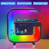 Multifunction Wireless Charger Stand Bluetooth 5.0 Speaker FM TF RGB Night Light Fast Charging Station for iPhone Samsung Xiaomi 3