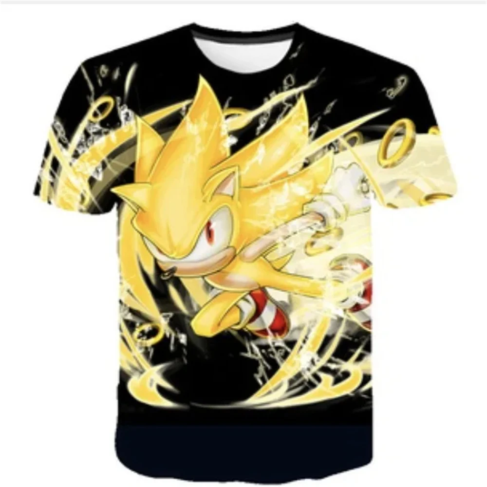 thumbnail image 1 of Ropa para niños Camisetas gráficas de Sonic Camiseta con estampado de dibujos animados para niño Ropa de 8 a 10 años Camisetas para hombre 2024 Ropa de verano para bebé, 1 of 4