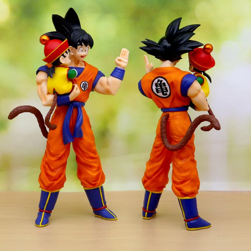 

Bandai Soul Dragon Ball Z Model Figures Son Goku Father And Son Hug Hand-model Collection Model Dolls Toys Kids Gifts
