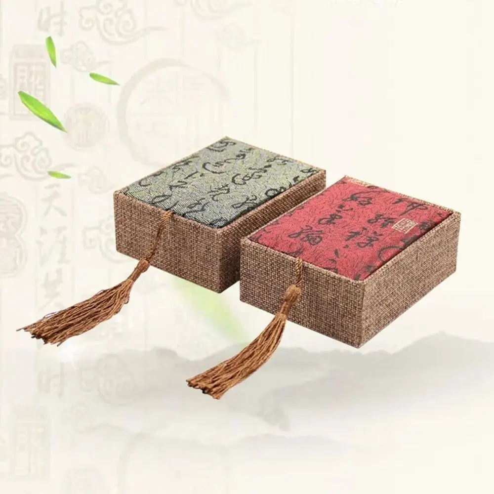 Chinese Embroidered Jewelry Box Hanmade Fabric Necklace Storage Bangle Display Pendant Holder Ring Gift Box 5
