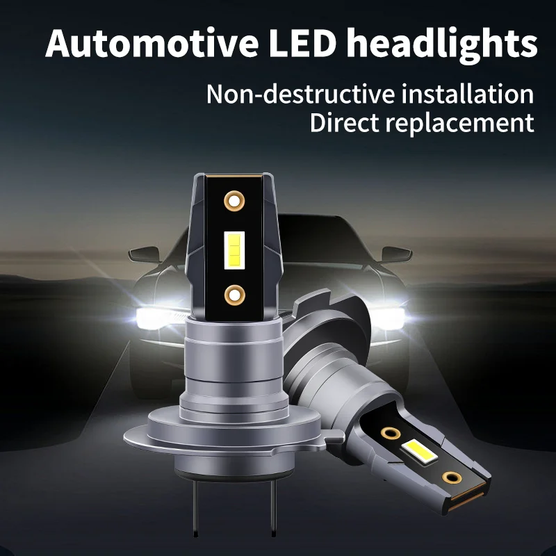 

H7 LED Headlight Bulbs Mini Wireless 80W 6500K H18 Car 1:1 Mini Size Headlamp Lights 12000LM White 12V Auto Lamps plug and play