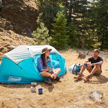 Coleman Pop-Up Instant Tent Sets Up in 10 Seconds, Portable & Lightweight 2 Person Tent with Adjustable Rainfly 6