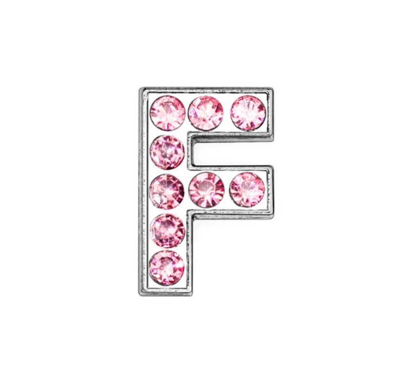 Elegant Pink Rhinestone Slide Letters