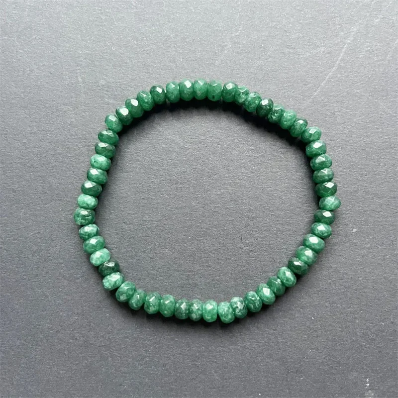 

* 4*6 мм граненый Зеленый Изумрудный браслет, Винтажные Ювелирные изделия из натурального камня, благородная Элегантная Женская Геометрическая цепь в стиле бохо