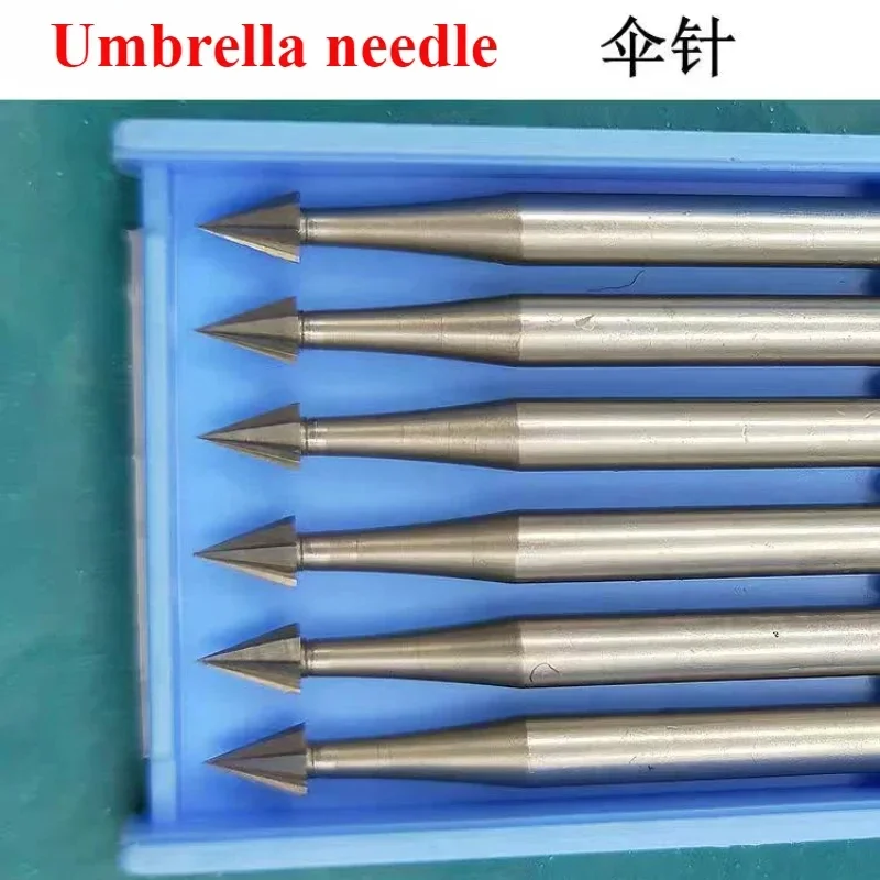 블루 박스 우산 바늘, 보석 조각 칼, 텅스텐 강철 버, 아이보리 조각 도구, 2.35mm 생크가 있는 원추형 드릴 비트