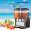 Commercial Beverage Dispenser 9.6 Gal Drink Dispenser,Food Grade Material Stainless Steel Slushy Machine Thermostat Controller 2