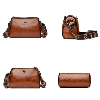 New Genuine High Quality Soft Leather Luxury Purses Crossbody Bag Designer Brand Ladies Shoulder Crossbody Bags 2024 Sac A Main - Image 3