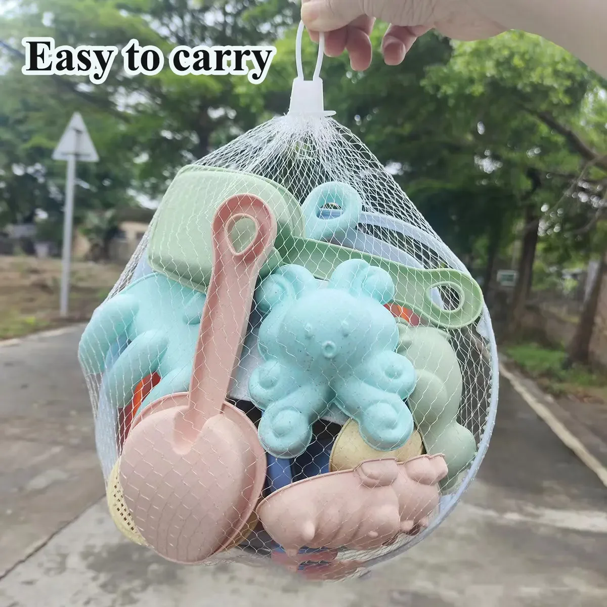 Beach Toys for Kids Sand Toy Set for Toddlers Sandbox Toys with Collapsible Bucket Shovel Rake Set Sand Molds Summer Outdoor Boy 6