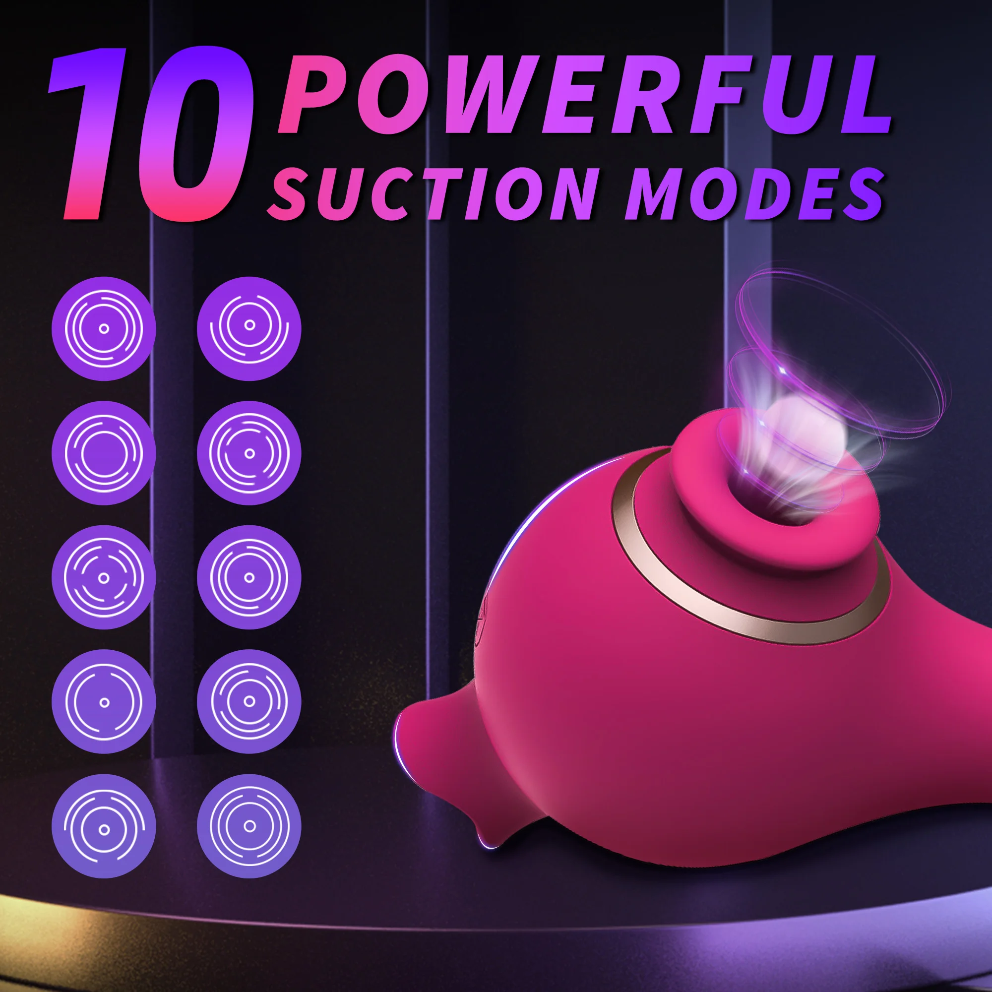 3-in-1 Saugvibrator Mit Zungenstimulation Für Damen 10 Modi_voghion.com