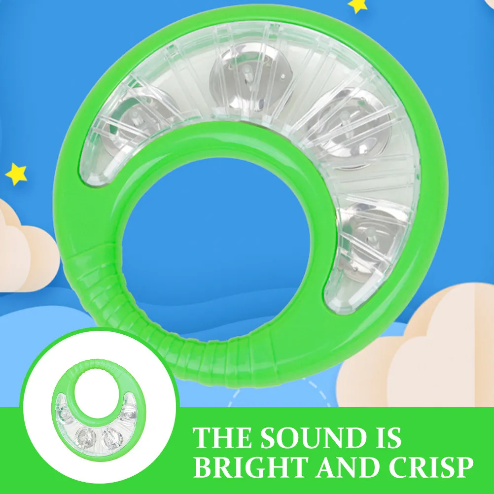 2Pcs 핸드 쉐이킹 탬버린 어린이 타악기 휴대용 드럼 링 음악 파티 호의품 교육용 악기