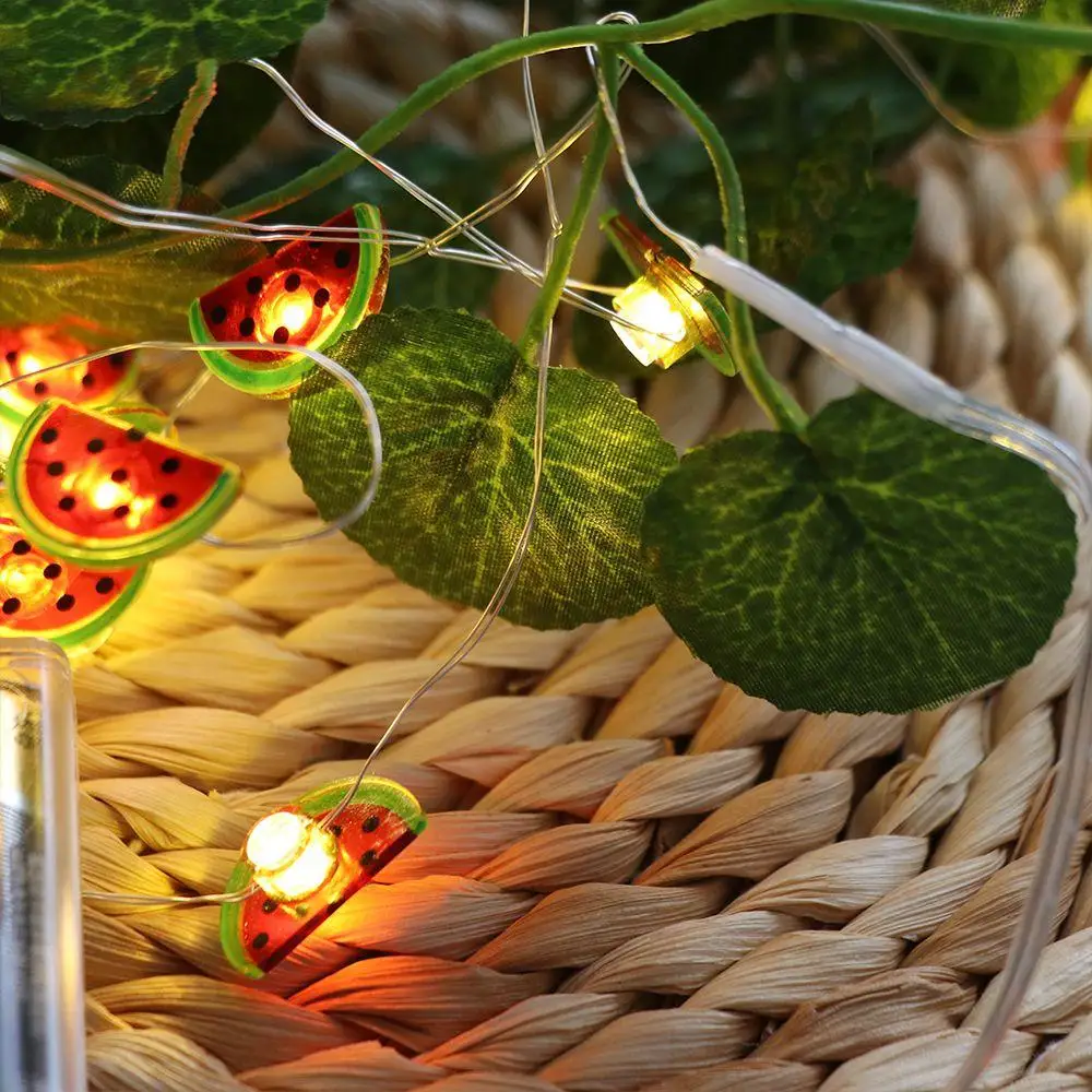 Artificial Watermelon Vine Reptile Lizards Terrarium Climb Decoration Fake Plants Leaves